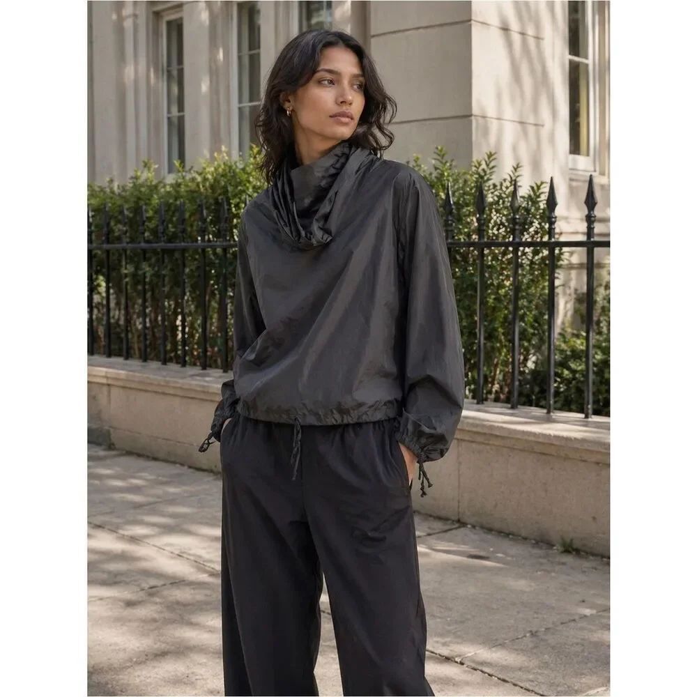 Bryn Walker Cropped Windbreaker Hoodie size XXS
